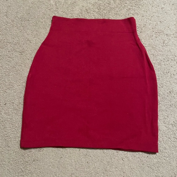 Vintage 80s/90s fuchsia hot pink stretchy mini skirt - Picture 1 of 6